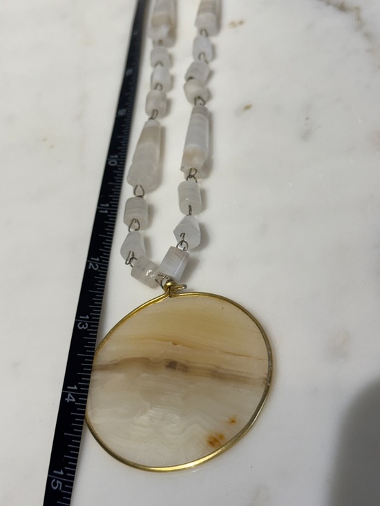 70s Vintage Agate Pendant Necklace - Picture 7 of 8